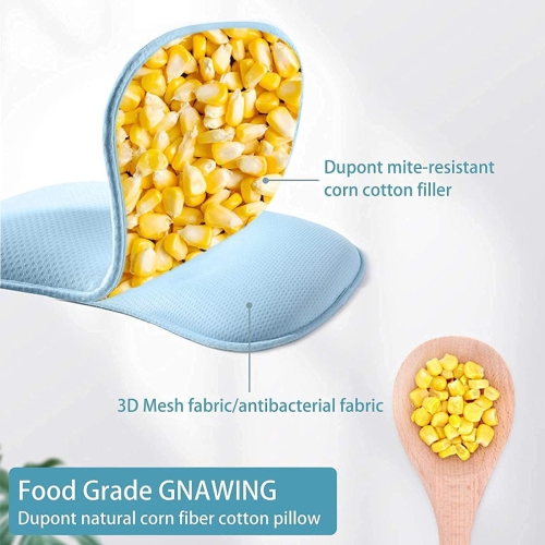 Baby Pillow for Newborn Infant Flat Head Baby Pillow for Sleeping Baby Head Shaping Pillow for 0-12 Months Newborn Head Shaping Pillow Washable Corn