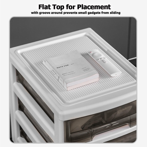 Desktop 2-Drawer Organizer Plastic Storage Boxes Containers - Moustache® - White