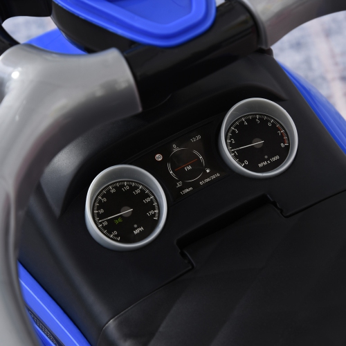 Aosom 2 in 1 Kid Ride on Push Car Sliding Car, Ride on Toy for Boy Girl Toddlers 1-3 Years Old, with Horn Music Light Function Secure Bar, Blue