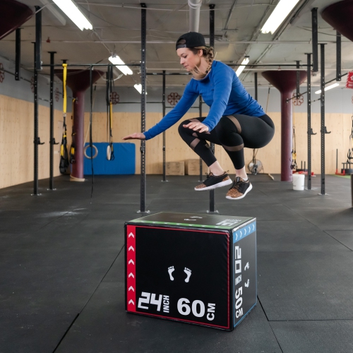 PRISP Foam Plyometric Jump Box - 20" 24" 30" Soft Adjustable Plyo Box, 68lb