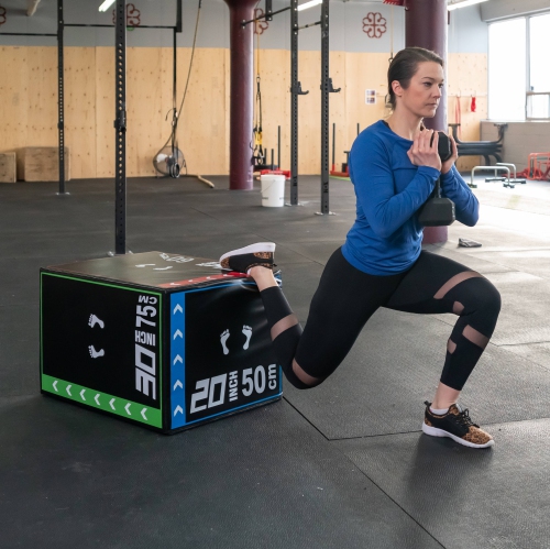 PRISP Foam Plyometric Jump Box - 20" 24" 30" Soft Adjustable Plyo Box, 68lb