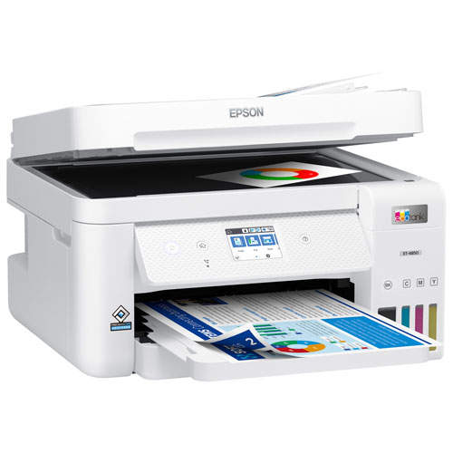 Epson EcoTank ET-4850 Wireless All-In-One Supertank Inkjet Printer - White