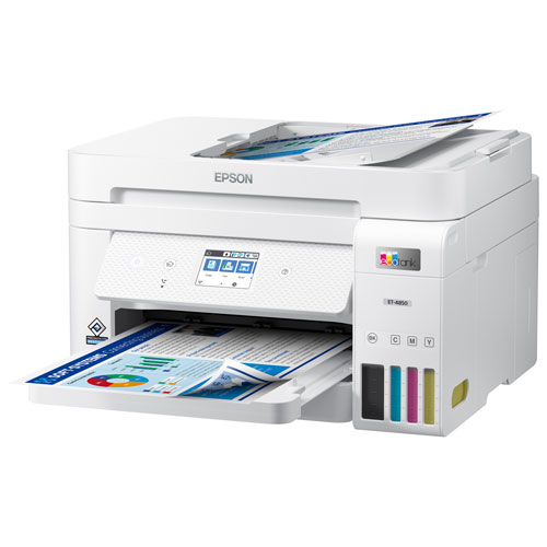 Epson EcoTank ET-4850 Wireless All-In-One Supertank Inkjet Printer - White