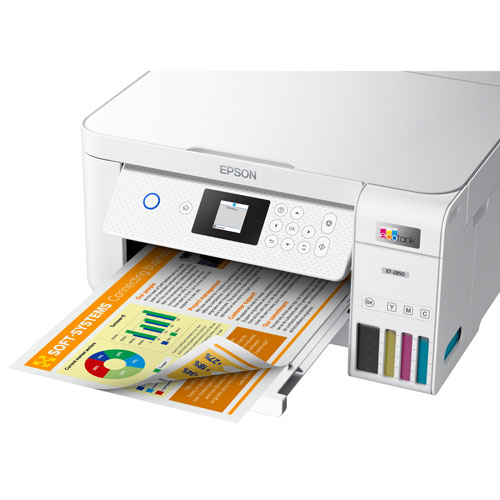 Imprimante à jet encre tout-en-un sans fil avec réservoir Supertank EcoTank ET-2850 d'Epson