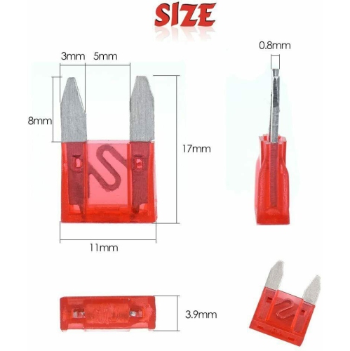 120PCS Mini Car Fuses Blade Fuse for Auto Car Truck 5A/10A/ 15A/ 20A/ 25A/ 30A