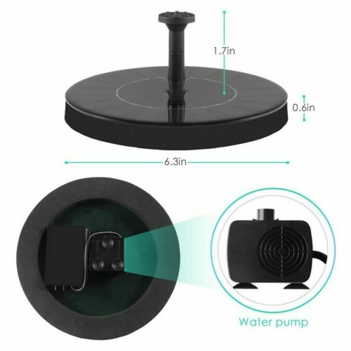 Garden Water Fountain Pool Pond Decoration Floating Solar Powered Water Pump