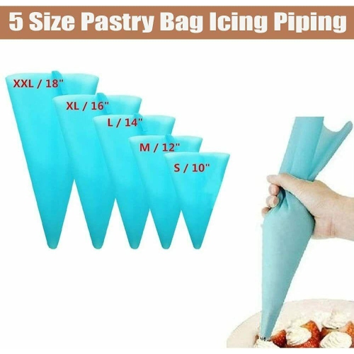 22Pc Russian Piping Flower Frosting Tips Nozzles Silicone Bag Decoration Scissor