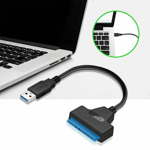 USB 3.0 to SATA 2.5" Hard Drive HDD SSD Adapter Converter Cable 22Pin UASP