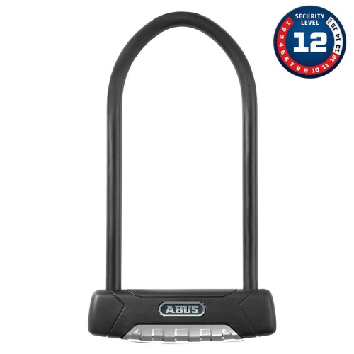 ABUS , Granit Plus 470, U-Lock, Key, 12Mm, 15.0Cm X 23.0Cm, 5.9" X 9", Ezkf In Black