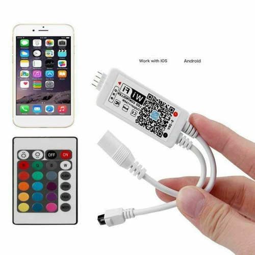 New Mini WiFi LED Controller + IR Remote For 5050 / 3528 RGB LED Strip Light CA