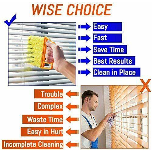 Microfibre Venetian Blind Brush Window AirConditionerShutter Duster Dirt Cleaner
