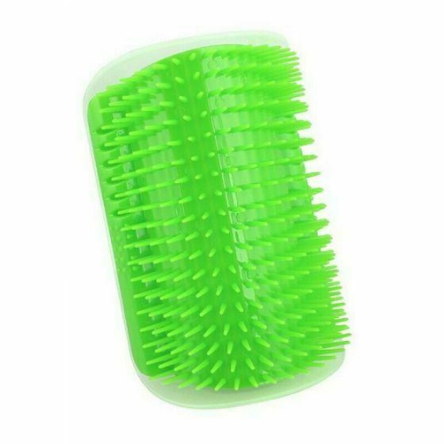 Pet Cat Self Groomer Brush & Catnip Wall Corner Grooming Massage Comb Toys