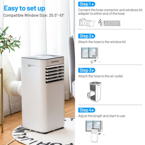 Déshumidificateur à refroidisseur d'air par évaporation 10 000 BTU de Costway