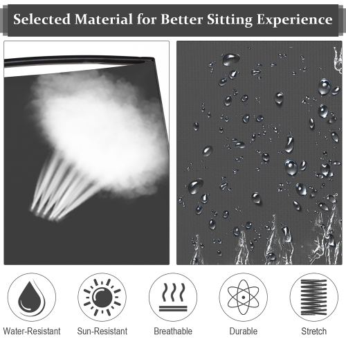 Costway 2 Person Outdoor Patio Double Glider Chair Loveseat Rocking