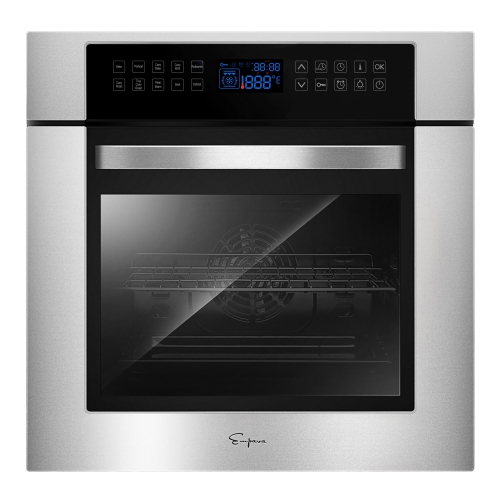 Empava 24" 10 Cooking Functions W/ Rotisserie Electric LED Digital Display Touch Control Built-in Convection Single Wall Oven