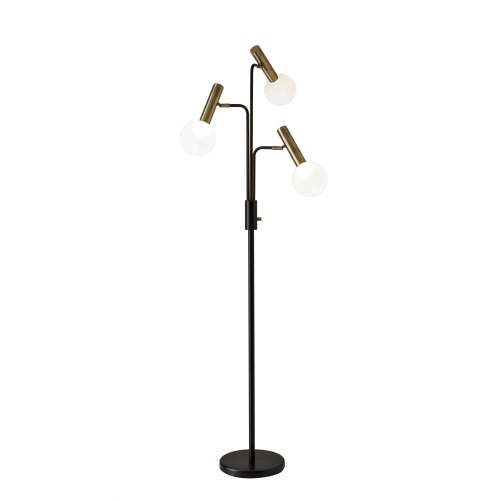 Brass Finish Led 3 Arm Floor Lamp, Adjustable 3 Arm Floor Lamp
