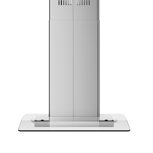 Empava 36 in. Kitchen 400 CFM Island Range Hood - Ducted Exhaust Kitchen Vent - Tempered Glass - Soft Touch Controls - 3 Speed Fan