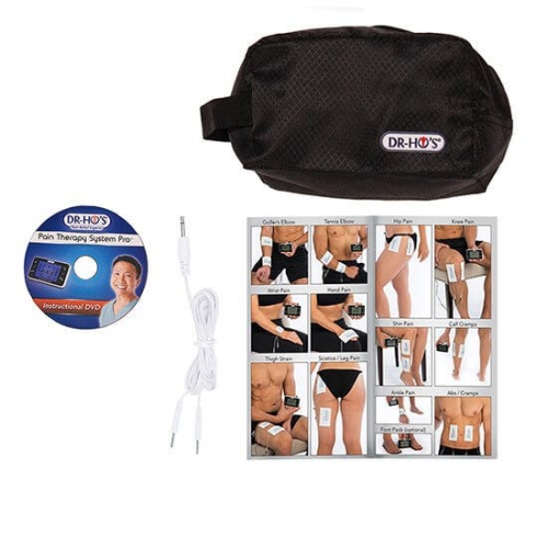 DR-HO'S Pain Therapy System 4-Pad - Deluxe Package - includes The Pain Therapy System 4-Pad, 24 Regular Body Pads, 6 Large Body Pads, Travel Foot