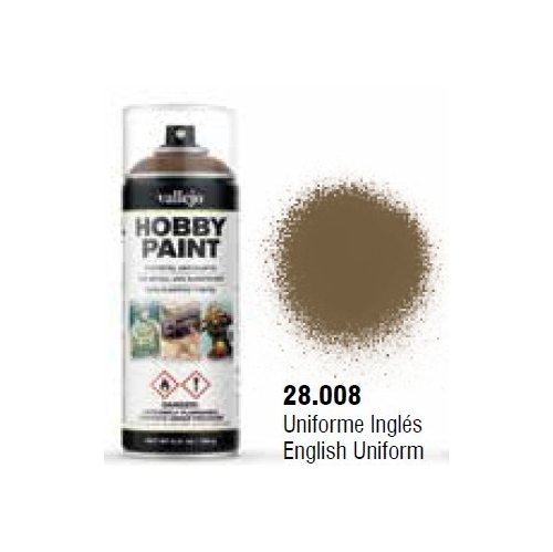 VALLEJO  28.008 English Uniform Aerosol 400Ml Ww2 Infantry Color Primer