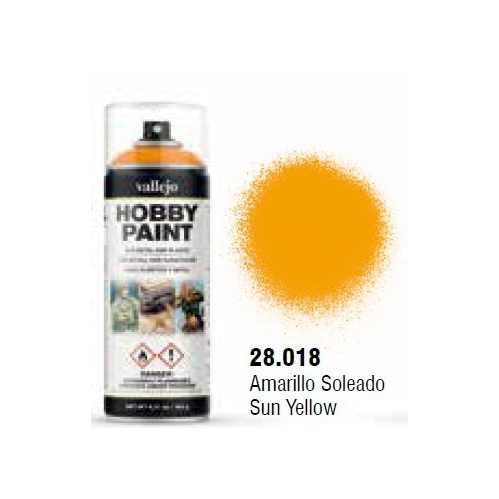 VALLEJO  28.018 Sun Aerosol 400Ml Fantasy Color Primer In Yellow
