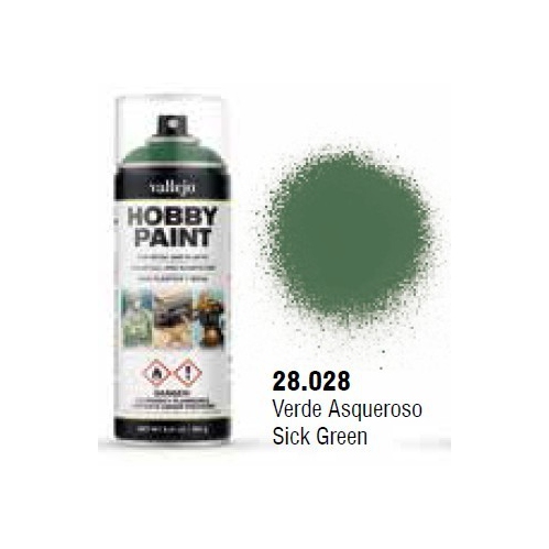 VALLEJO  28.028 Sick Aerosol 400Ml Fantasy Color Primer In Green