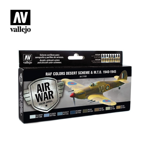 VALLEJO  S71163 Wwii Raf Desert Model Air (8 Color Set)