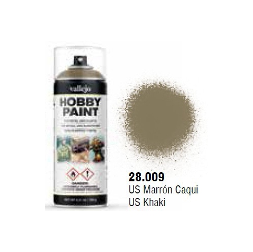 VALLEJO  28.009 Us Khaki Aerosol 400Ml Ww2 Infantry Color Primer