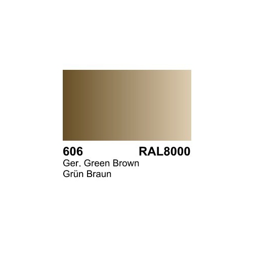VALLEJO  73.606 Surface Primer - Acrylic- German Brown Ral 8000 - 60Ml In Green