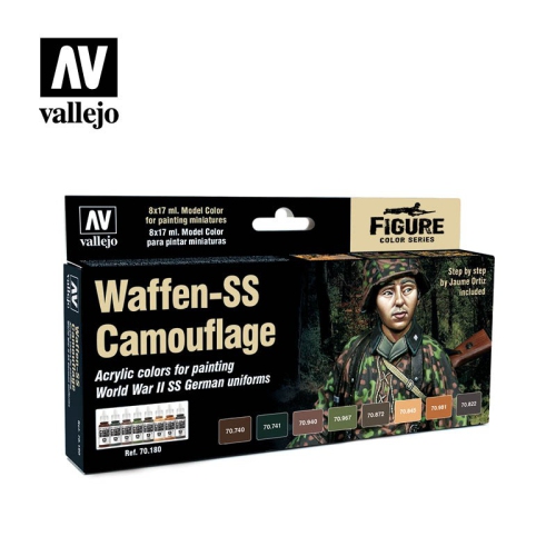 VALLEJO  S70180 Waffen-Ss Camouflage Set (8PC / Set)