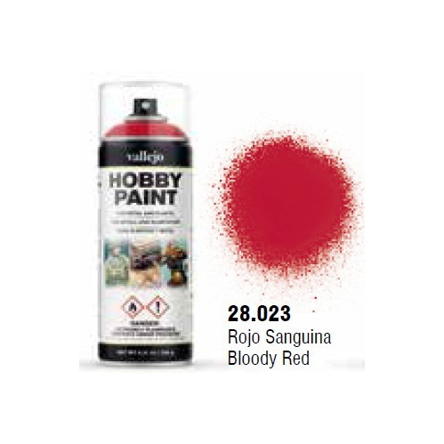VALLEJO  28.023 Bloody Aerosol 400Ml Fantasy Color Primer In Red
