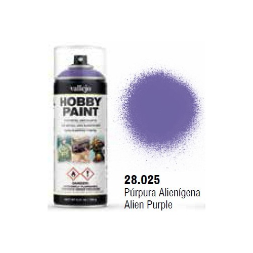 VALLEJO  28.025 Alien Aerosol 400Ml Fantasy Color Primer In Purple