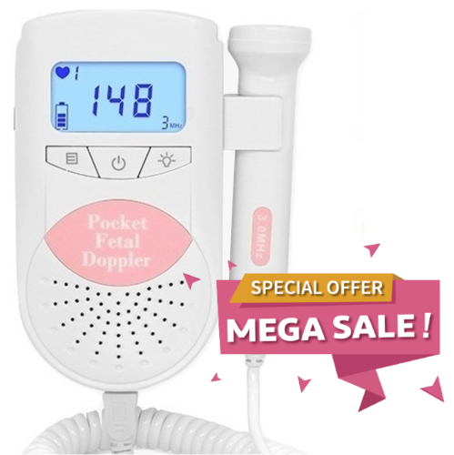 LilJumper Pocket Fetal Doppler - Listen to Your Baby's Heartbeat - FDA Approved - Authentic Baby Heart Rate Monitor