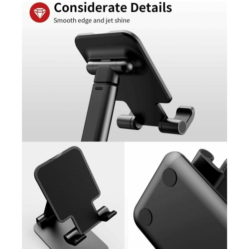 Support mobile réglable et pliable pour téléphone cellulaire pour table, bureau, téléphone cellulaire à domicile