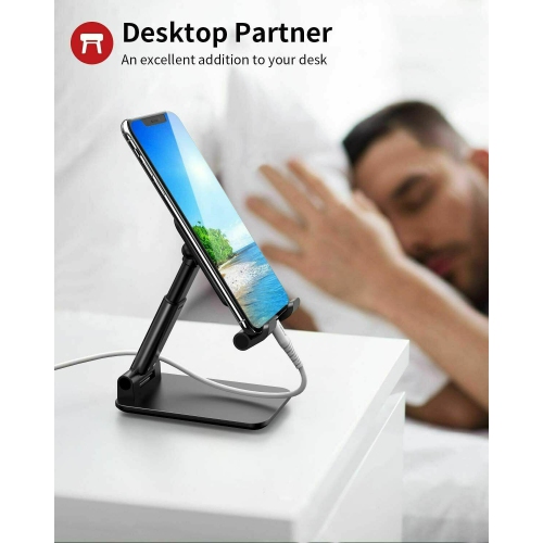 Support mobile réglable et pliable pour téléphone cellulaire pour table, bureau, téléphone cellulaire à domicile