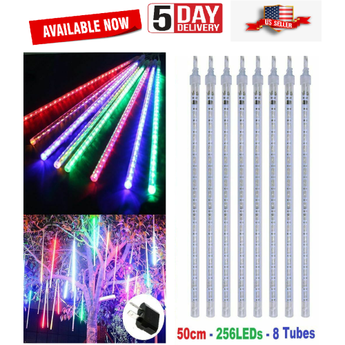 50cm 8 Tubes Waterproof Meteor Shower Rain LED String Lights, Outdoor, Parties
