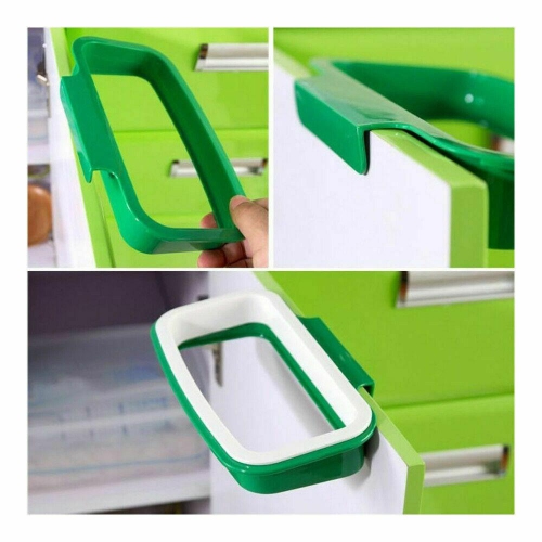 Cupboard Door Back Trash Rack Storage Garbage Bag Holder Hanging Kitchen Cabinet