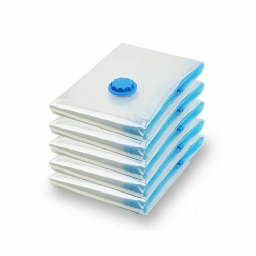 5 Pcs Vacuum Storage Bags Reusable Compression Clothing Waterproof Space Saver