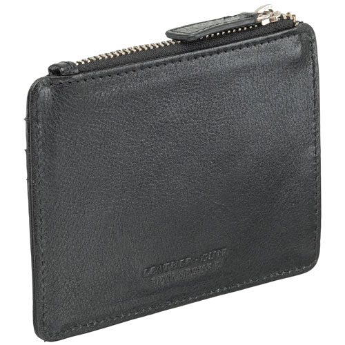 Mancini Equestrian2 RFID Genuine Leather Bi-fold Card Case - Black