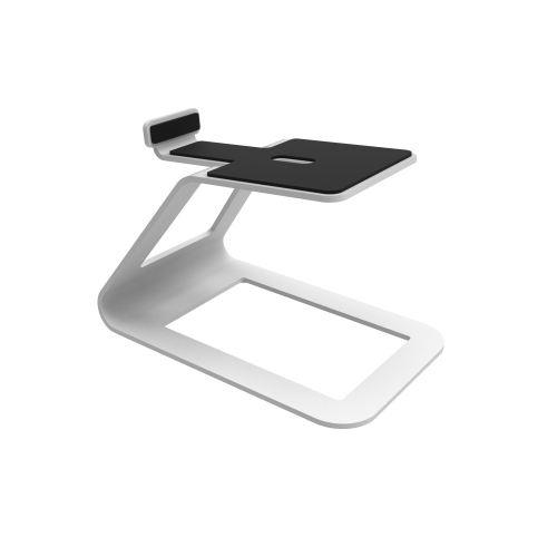 Kanto SE4 Elevated Desktop Speaker Stands for Midsize Speakers, White, Pair