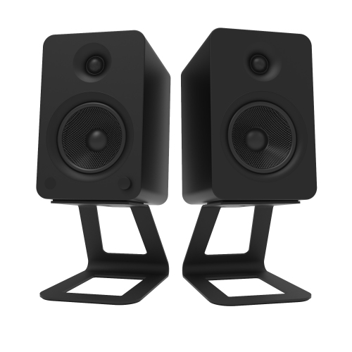 Kanto SE6 Elevated Desktop Speaker Stands for Large Speakers, Black, Pair