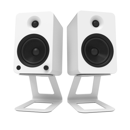 Kanto SE6 Elevated Desktop Speaker Stands for Large Speakers, White, Pair