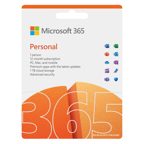 Microsoft 365 Personnel - 1 utilisateur - 1 an - Français