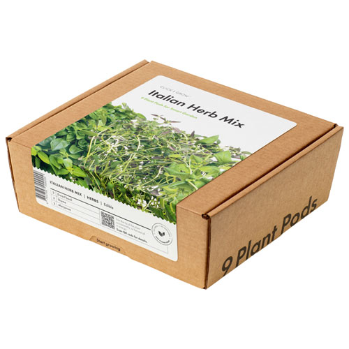 Recharge de capsules de semences de diverses fines herbes italiennes de Click & Grow : thym, basilic nain, marjolaine - Paquet de 9