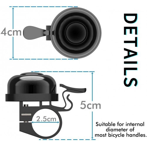 2 Pack Classic Bike Bell, Bicycle Bell