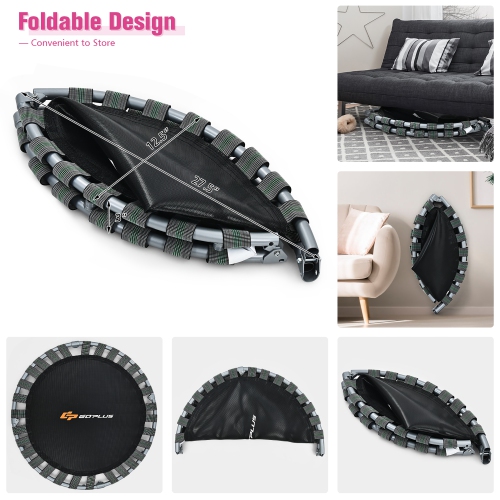 36" Kids Trampoline Rebounder W/Full Covered Handrail & Pad Indoor Outdoor