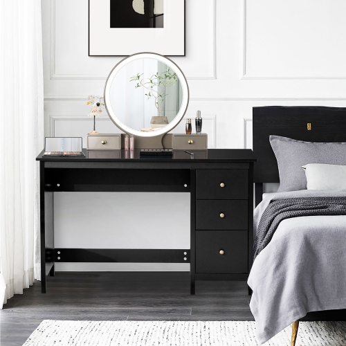 Costway Computer Desk Study Writing Desk Home Office Workstation with 3 Drawers