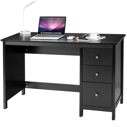 Costway Computer Desk Study Writing Desk Home Office Workstation with 3 Drawers
