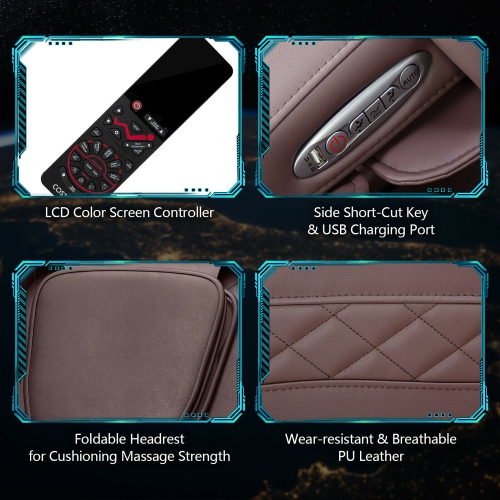 Fauteuil de massage à chaînes Full Body Zero Gravity SL de Costway avec générateur d'ions négatifs