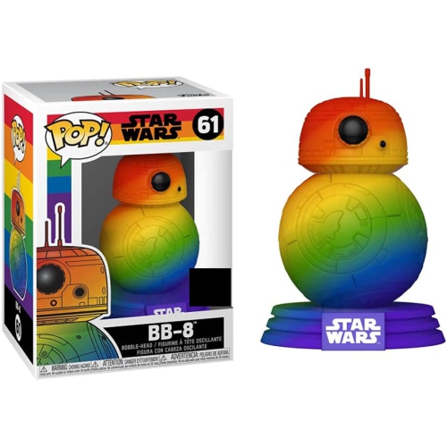 POP  Star Wars Pride 3.75 Inch Action Figure Exclusive - Rainbow Bb-8 #61