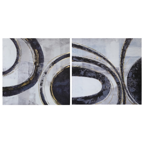 MAISON CONCEPTS  Hand Painted Canvas Wall Art (Nebula) (Asstd) - Set Of 2